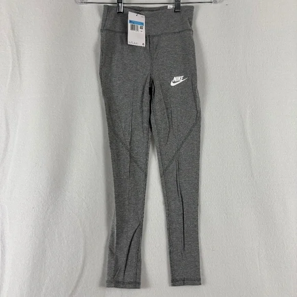Nike, Leggings, Gray, Size M Girl's Tight Fit, High Rise, Full Length, NWT New - Picture 1 of 12